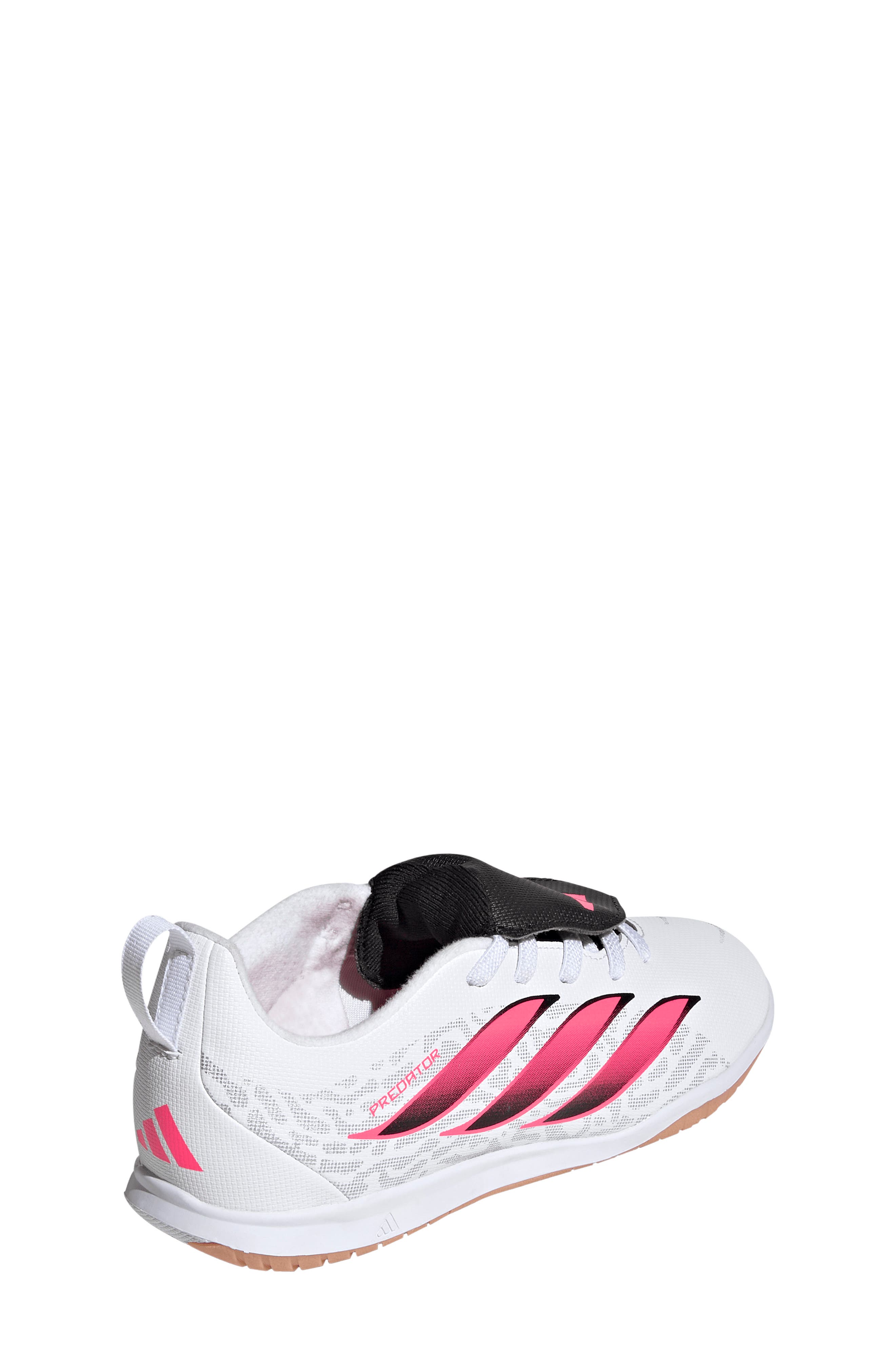 Kids' Predator Club Foldover Tongue Indoor Soccer Shoe, Alternate, color, WHITE/ TURBO/ BLACK 2
