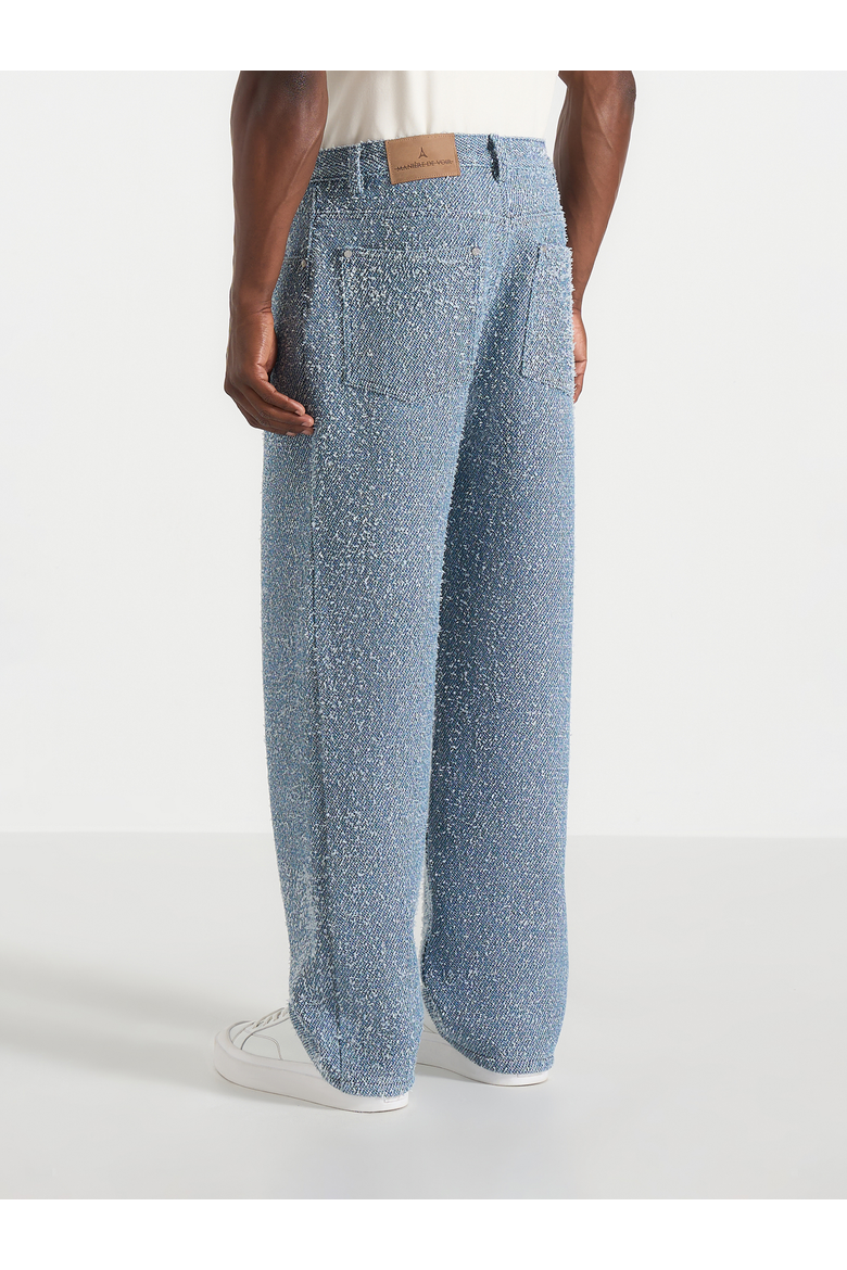Arnault Boucle Denim Relaxed Fit Jeans, Alternate, color, Blue