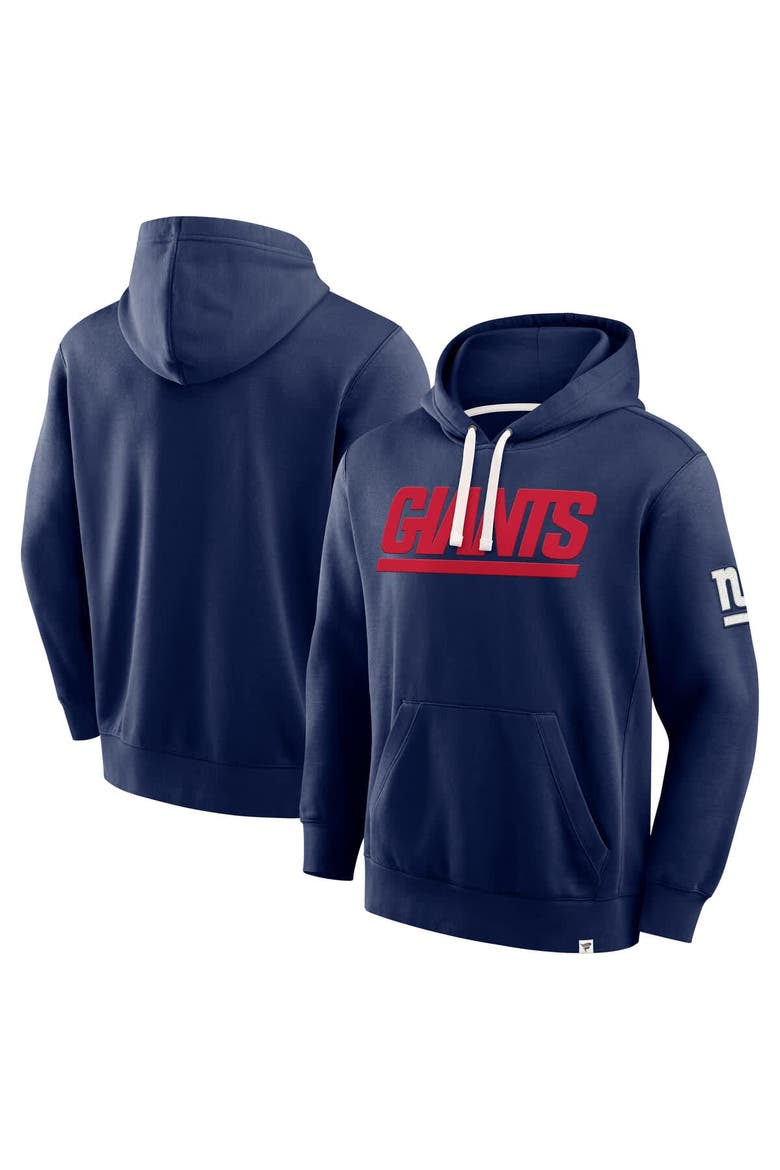 Men's Fanatics Navy New York Giants New Horizons Heritage Pullover Hoodie, Main, color, Navy