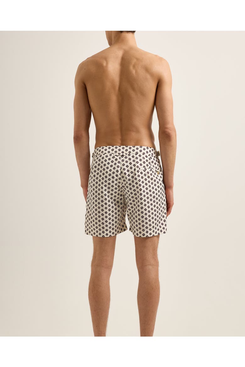 Bulldog Mid-Length Swim Shorts, Alternate, color, Latte/Damson