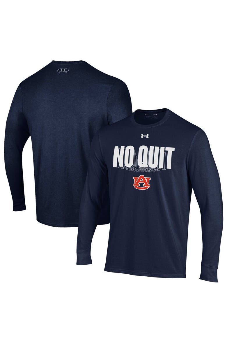 Youth Under Armour Navy Auburn Tigers Unity Bench Long Sleeve T-Shirt, Alternate, color, Navy