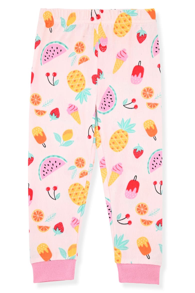 Kids' Fruit Fitted Two-Piece Pajamas & Socks Set, Alternate, color, PINK