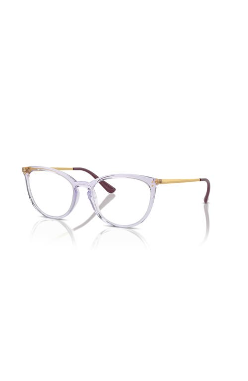 Vogue Eyewear 53mm Cat Eye Optical Glasses In Transparent