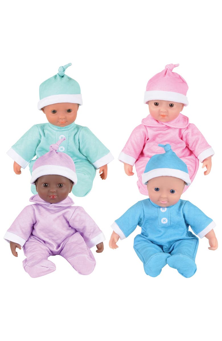 Kaplan Early Learning Company Soft Baby 11" Dolls - Set of 4, Main, color, Multicolor