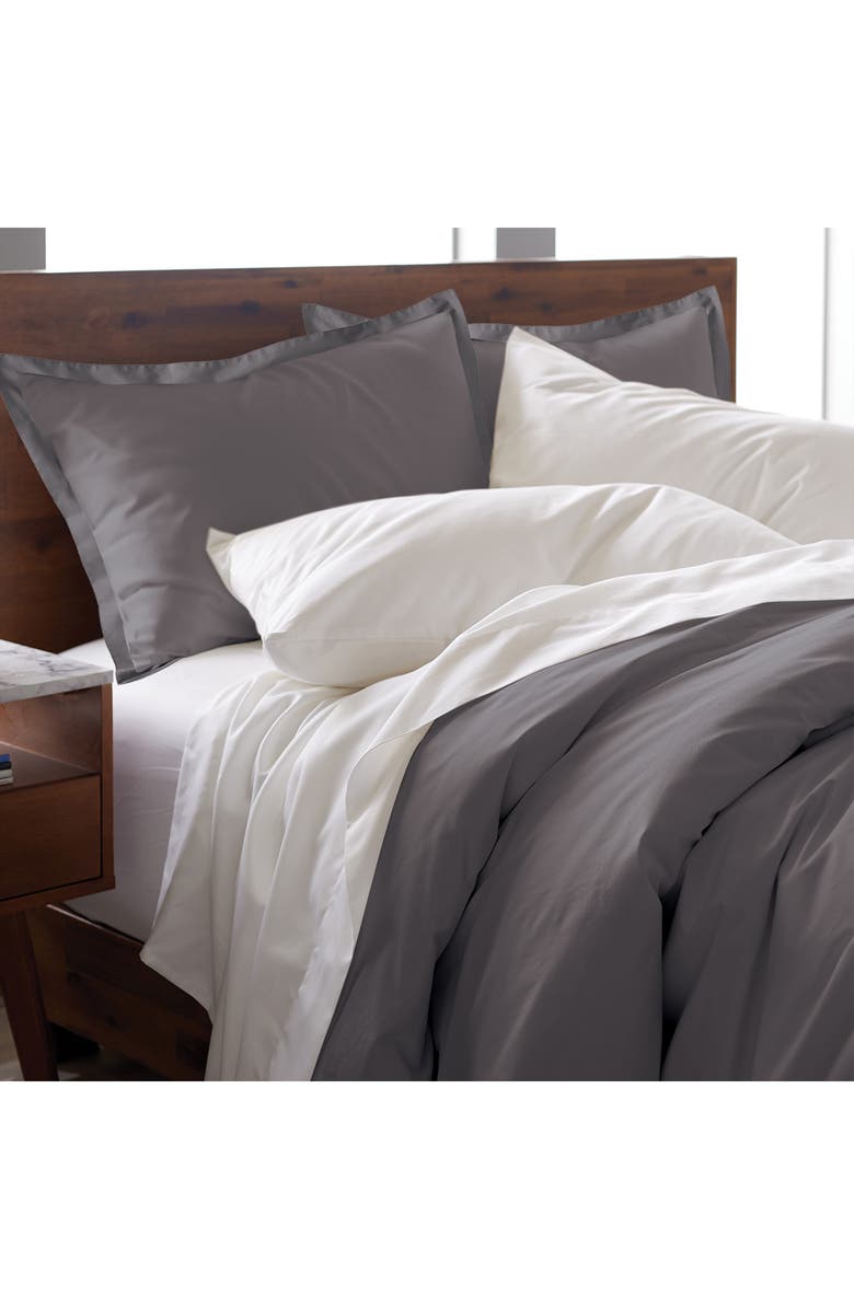 ELLA JAYNE HOME 300 Thread Count CottonDuvet Cover & Sham Set, Alternate, color, Charcoal