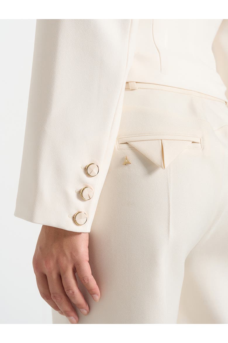 Prisca Structured Cropped Blazer, Alternate, color, Off White