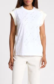 3.1 Phillip Lim Rainfall Embellished Combo T-Shirt
