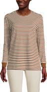 Lands' End Long Sleeve Cotton Interlock Crew T-Shirt