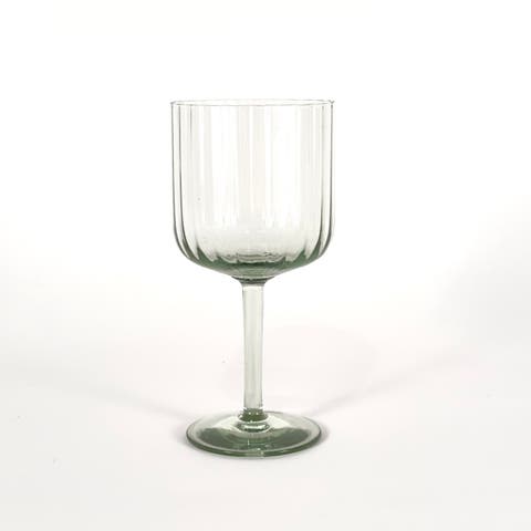 Retro Optic Wine Glass