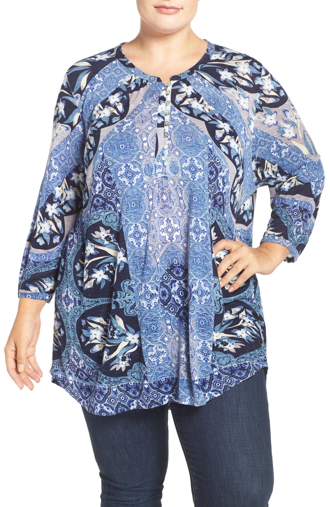 Lucky Brand 'Morrocan' Mix Print Top (Women) | Nordstrom
