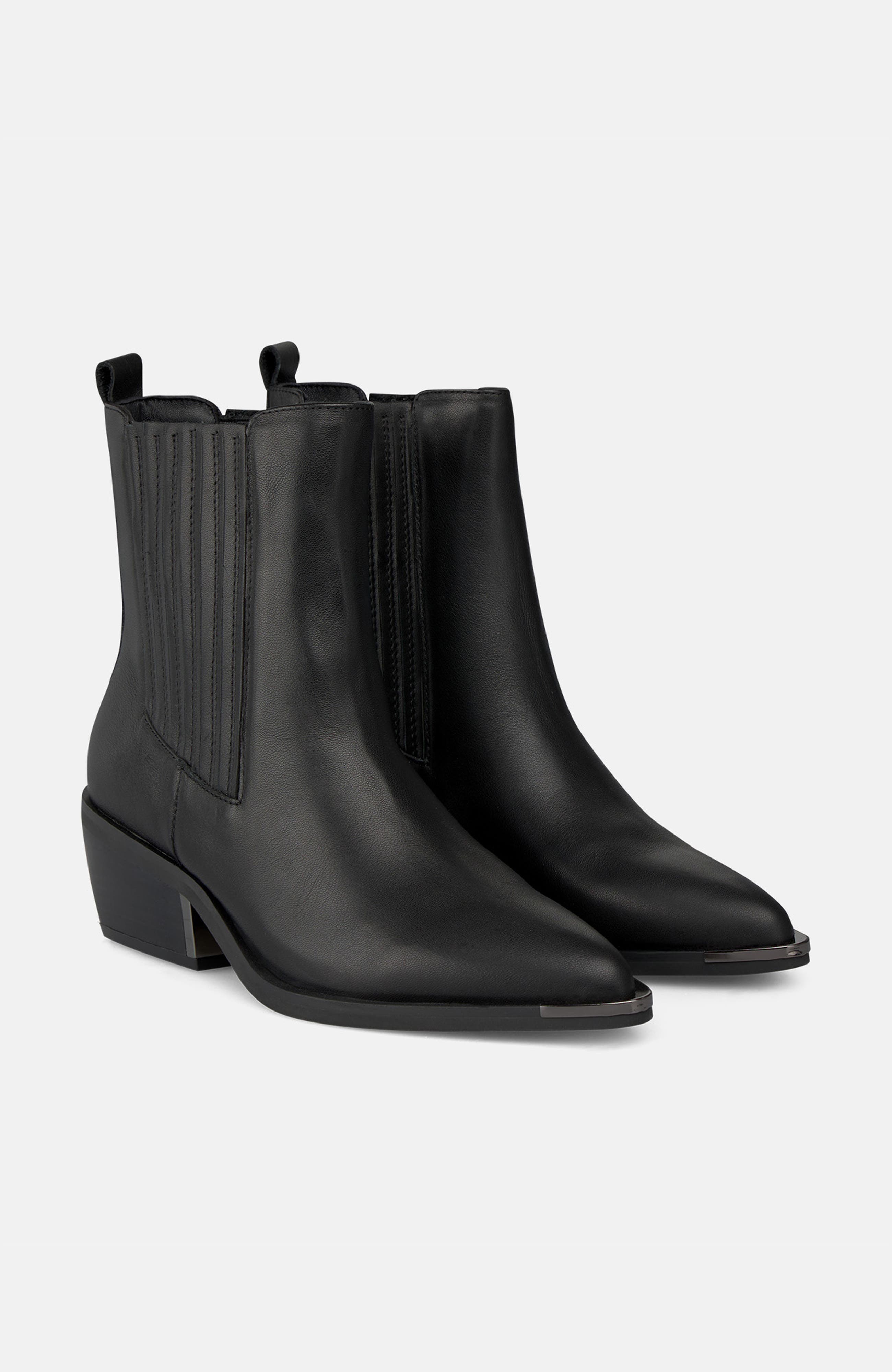 Flat Bootie with Elastic, Main, color, Black