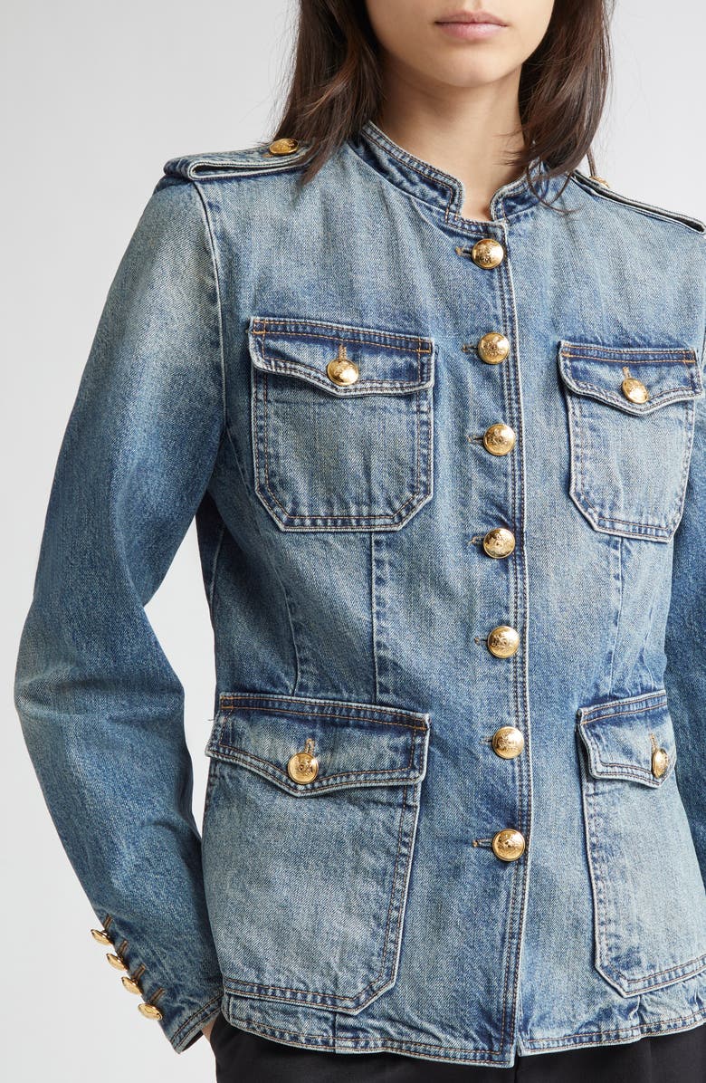 Nili Lotan Geraldine Denim Jacket, Alternate, color, 