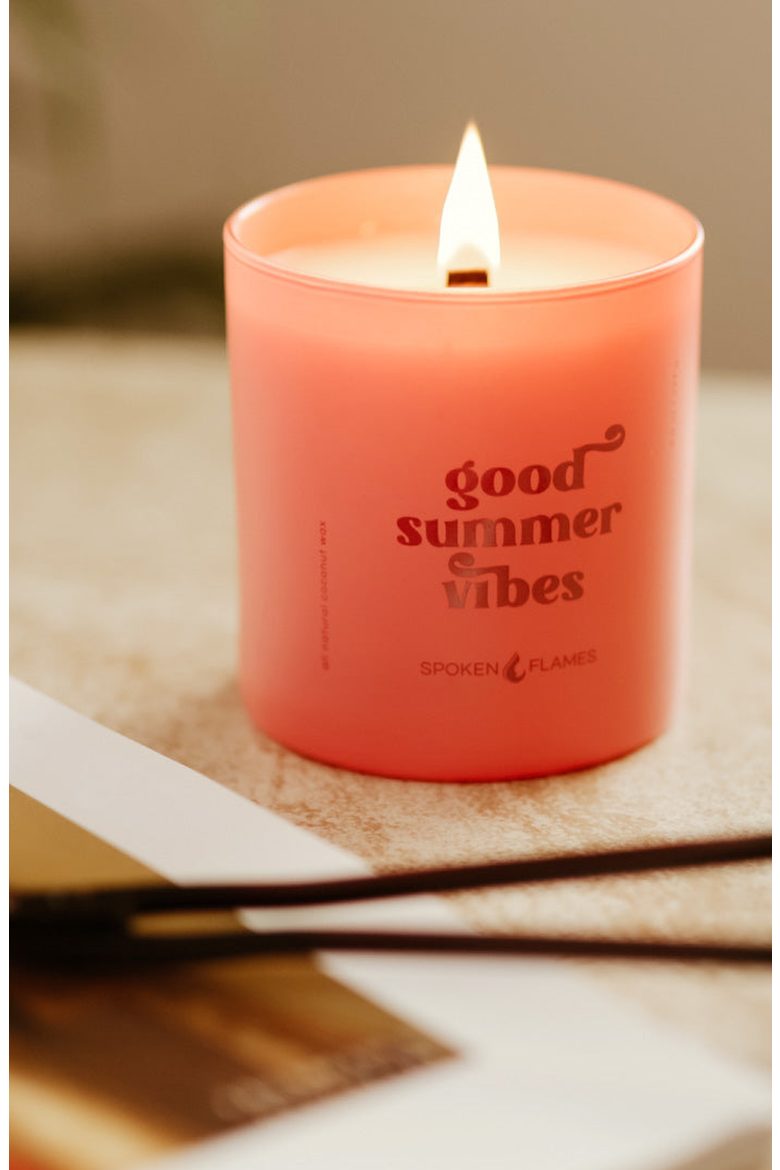 Good Summer Vibes Candle, Alternate, color, Pink