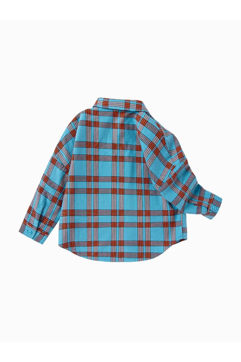 Checkered Flannel Shirt, Alternate, color, Blue