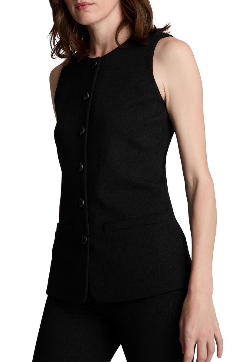 Kenneth Cole Longline Knit Sweater Vest, Alternate, color, Black