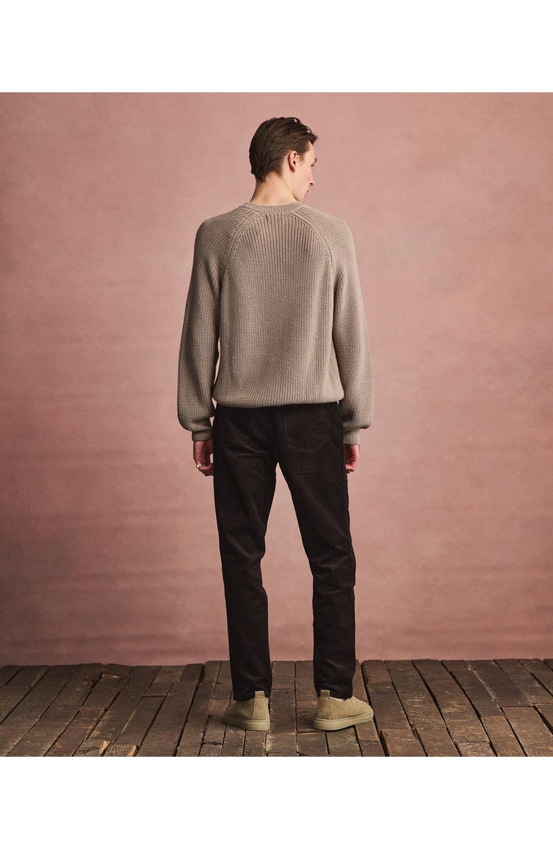 NAADAM Cotton Fisherman Raglan Crewneck Sweater, Alternate, color, Sand