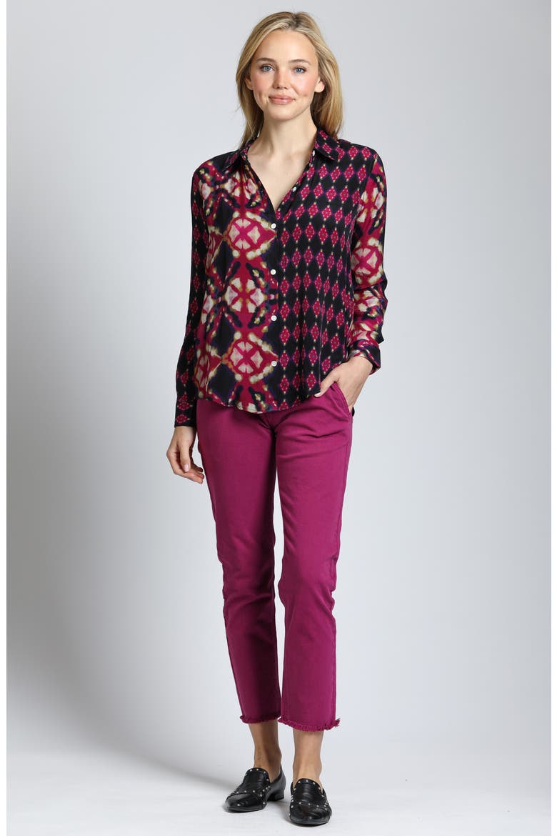 Straight Leg Ankle Pants, Alternate, color, BORDEAUX