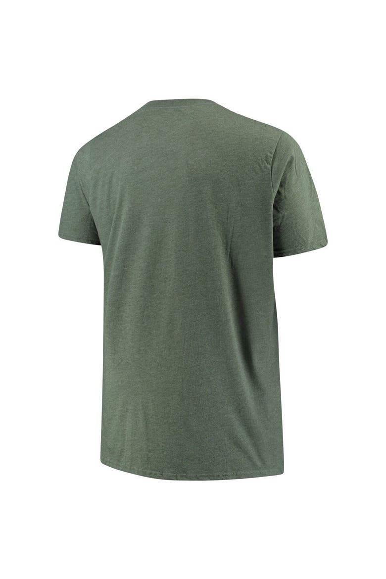 Men's Original Retro Brand Green Michigan State Spartans Big & Tall Mock Twist T-Shirt, Alternate, color, Hunter Green