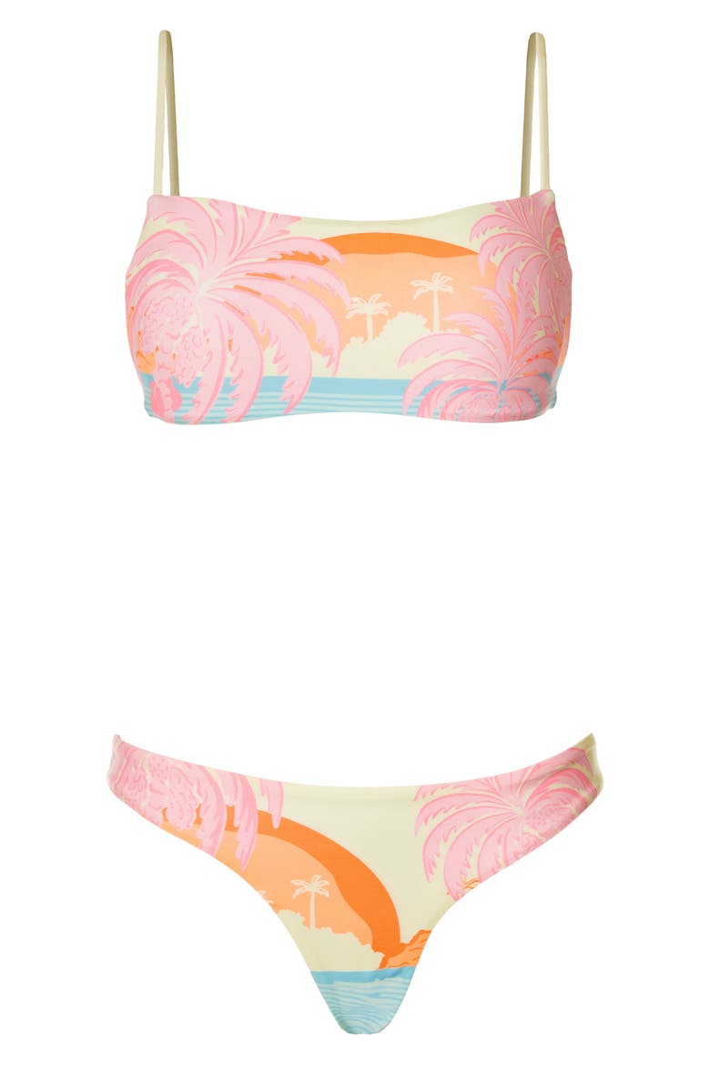 Scape Pastel Mirage Reversible Bikini Top, Alternate, color, OPEN GREEN