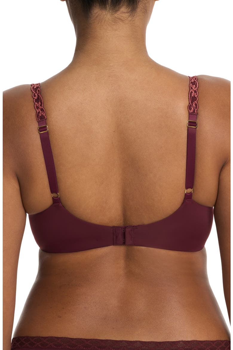 Pure Luxe Underwire T-Shirt Bra, Alternate, color, FIG/RED ST