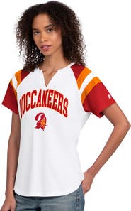 STARTER Women's Starter White Tampa Bay Buccaneers Game On Notch Neck T-Shirt