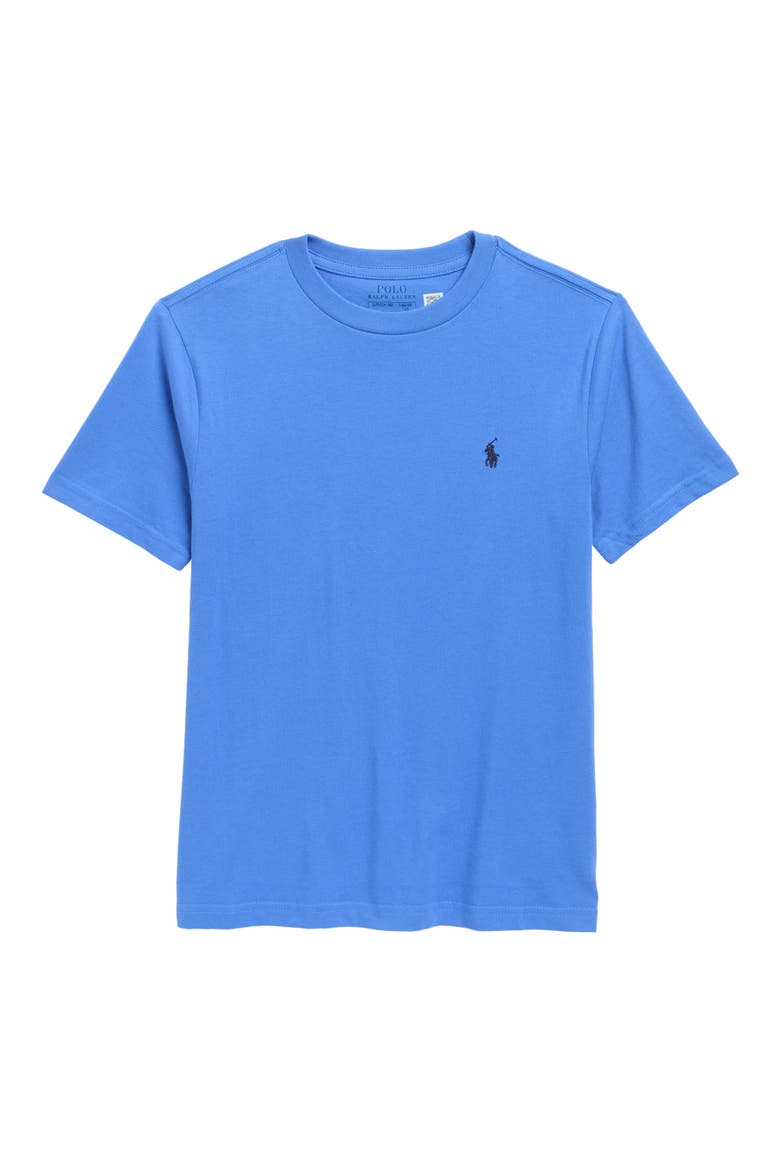 Kids' Cotton Crewneck T-Shirt, Main, color, SCOTTSDALE BLUE