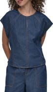DKNY Seamed Denim Top