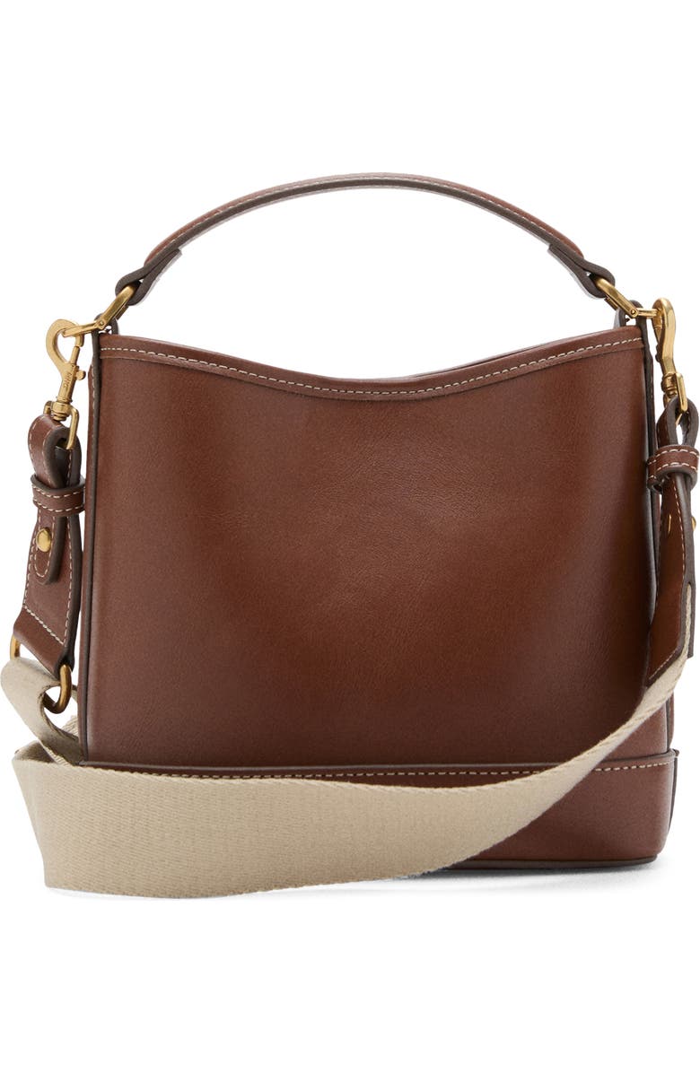 MANGO Small Bucket Bag, Main, color, Leather