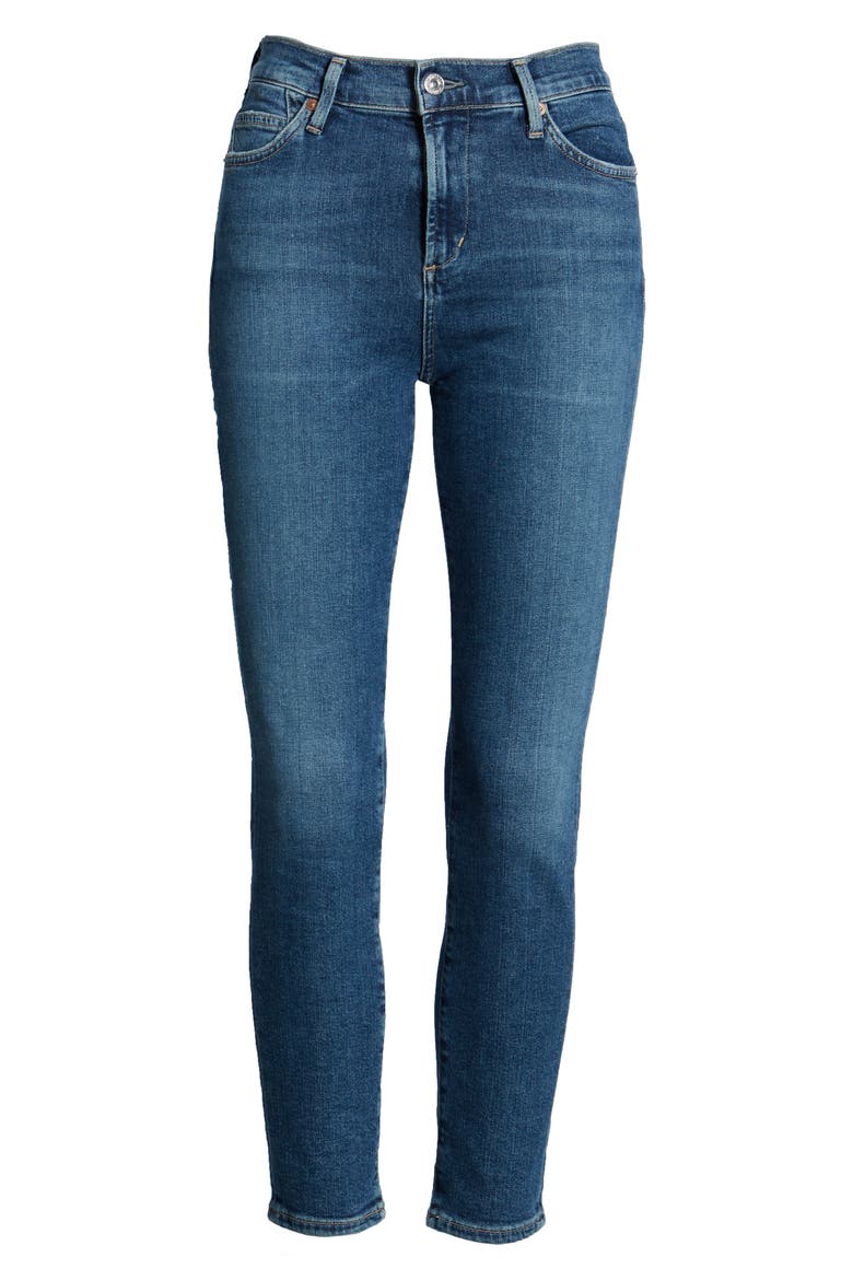 Rocket High Waist Crop Skinny Jeans, Alternate, color, STORY