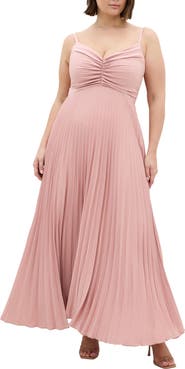 City Chic Ariana Pleated Sleeveless Dress