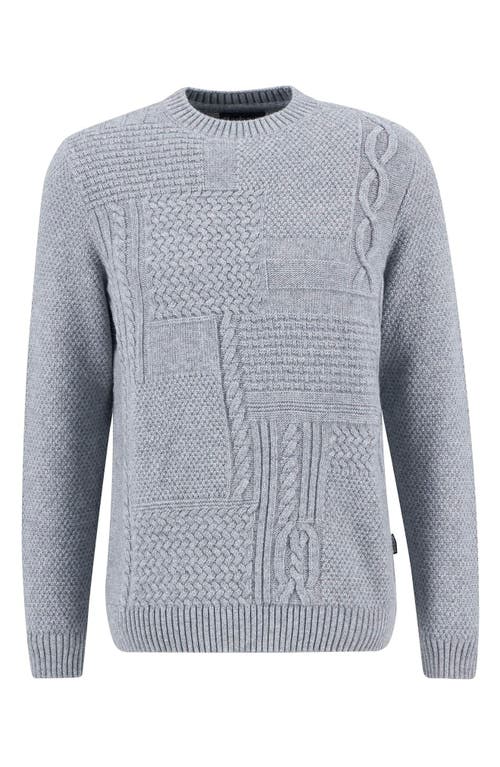 Barbour Casey Textured Wool & Cotton Crewneck Sweater In Gray