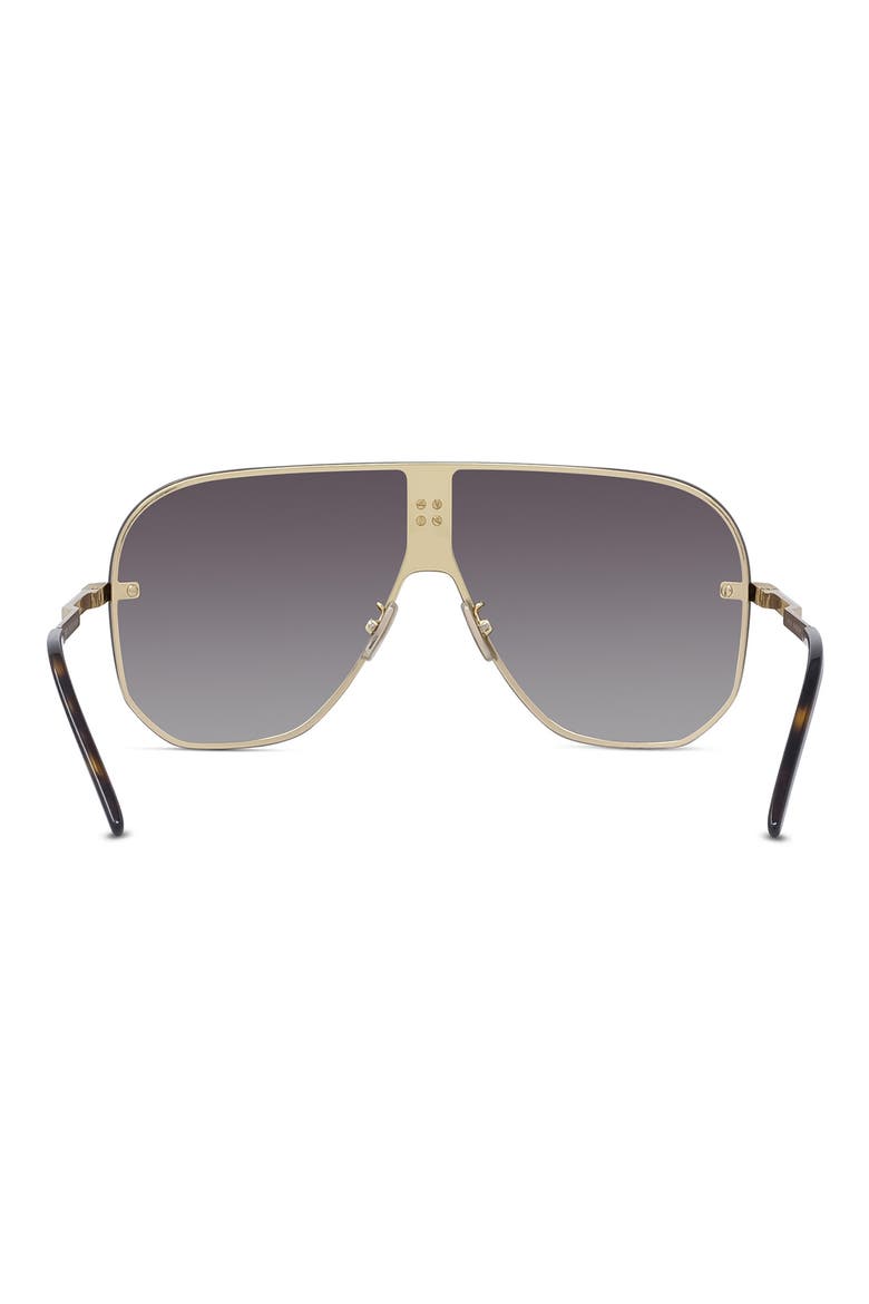 136mm Gradient Mask Sunglasses, Alternate, color, SHINY ENDURA GOLD / GRADIENT