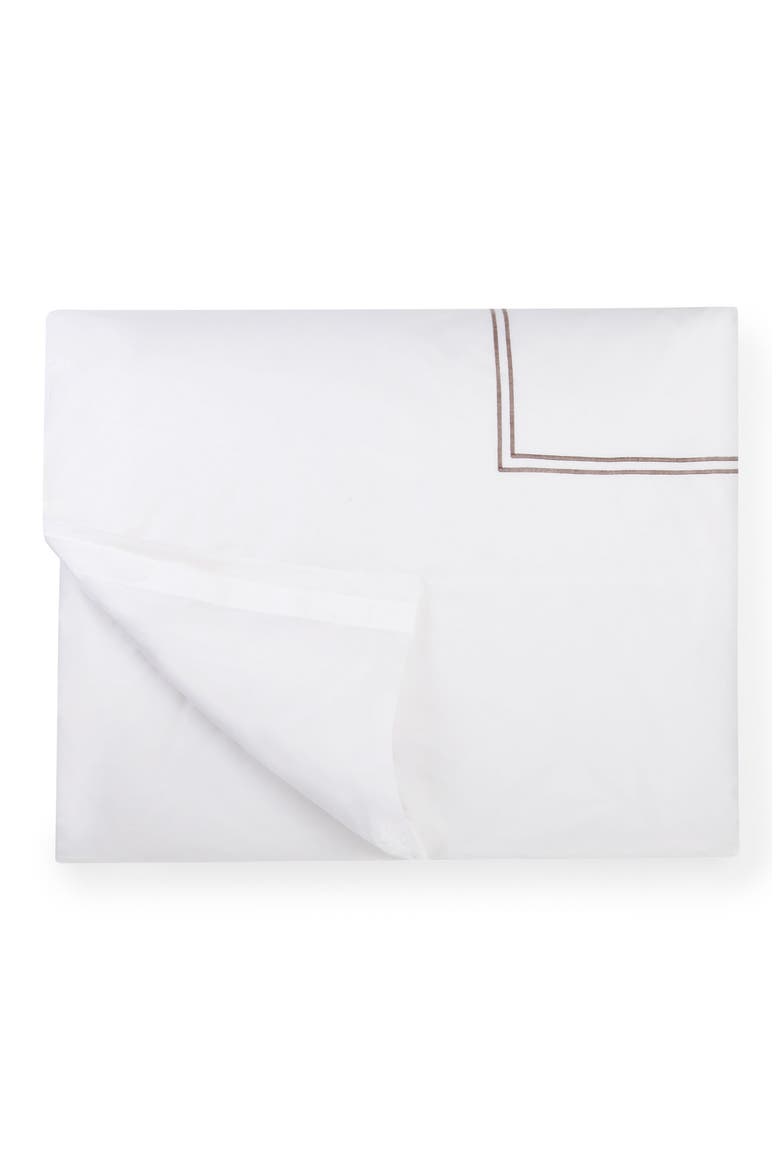 Grande Hotel Duvet Cover, Main, color, WHITE/ GREY