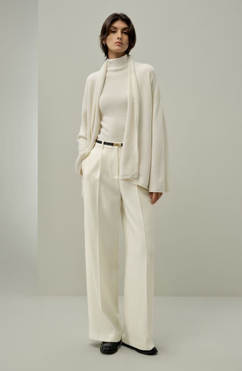 Lilysilk Cashmere Lounge Wrap Cardigan In White