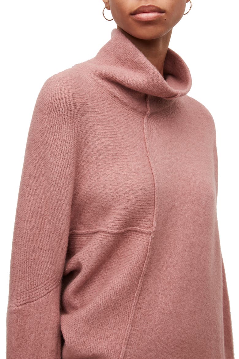 Lock Mock Neck Sweater, Alternate, color, SMOKE PINK