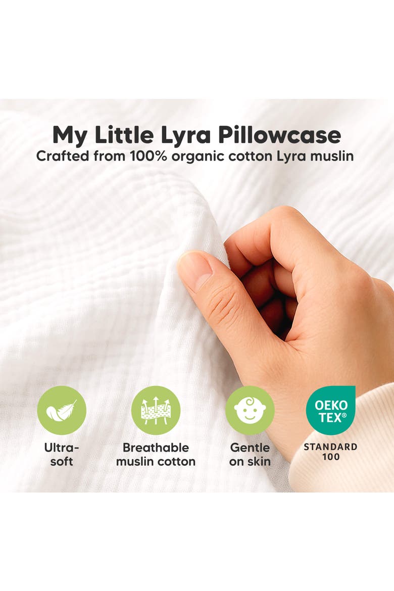 2-Pack My Little Lyra Pillowcases, Alternate, color, Ecru