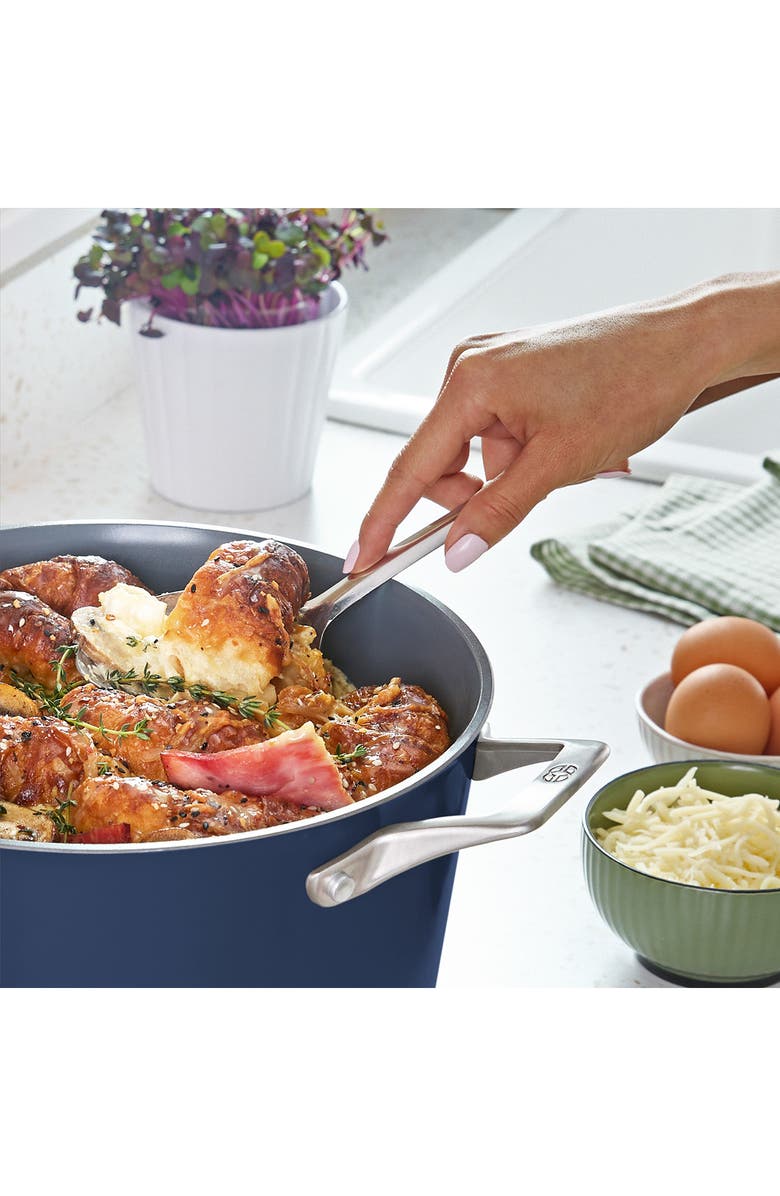 CALPHALON Premier Ceramic Nonstick 7-Quart Dutch Oven with Lid, Alternate, color, Blue