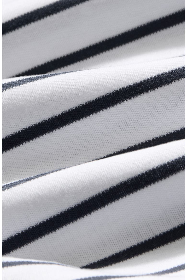 Palmer White Navy Stripe Pima Cotton T-Shirt, Alternate, color, WHITE NAVY STRIPE