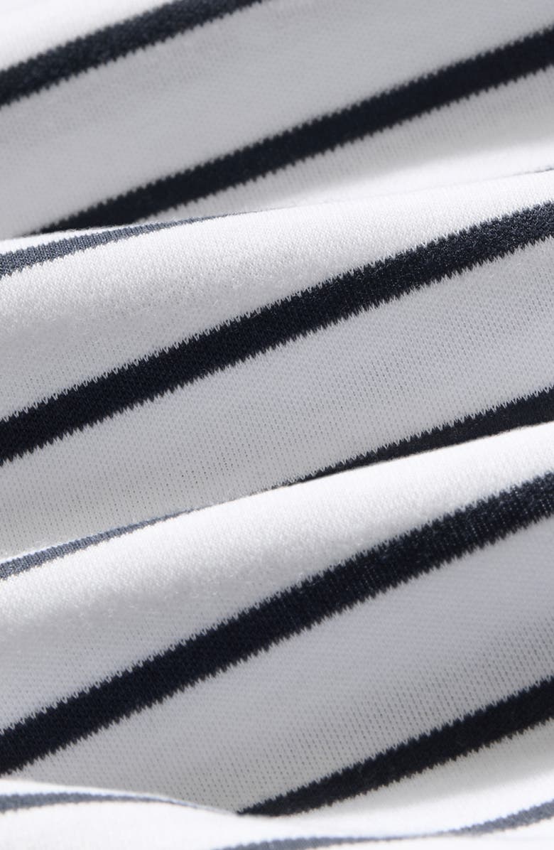 Mizzen+Main Palmer White Navy Stripe Pima Cotton T-Shirt, Alternate, color, White Navy Stripe