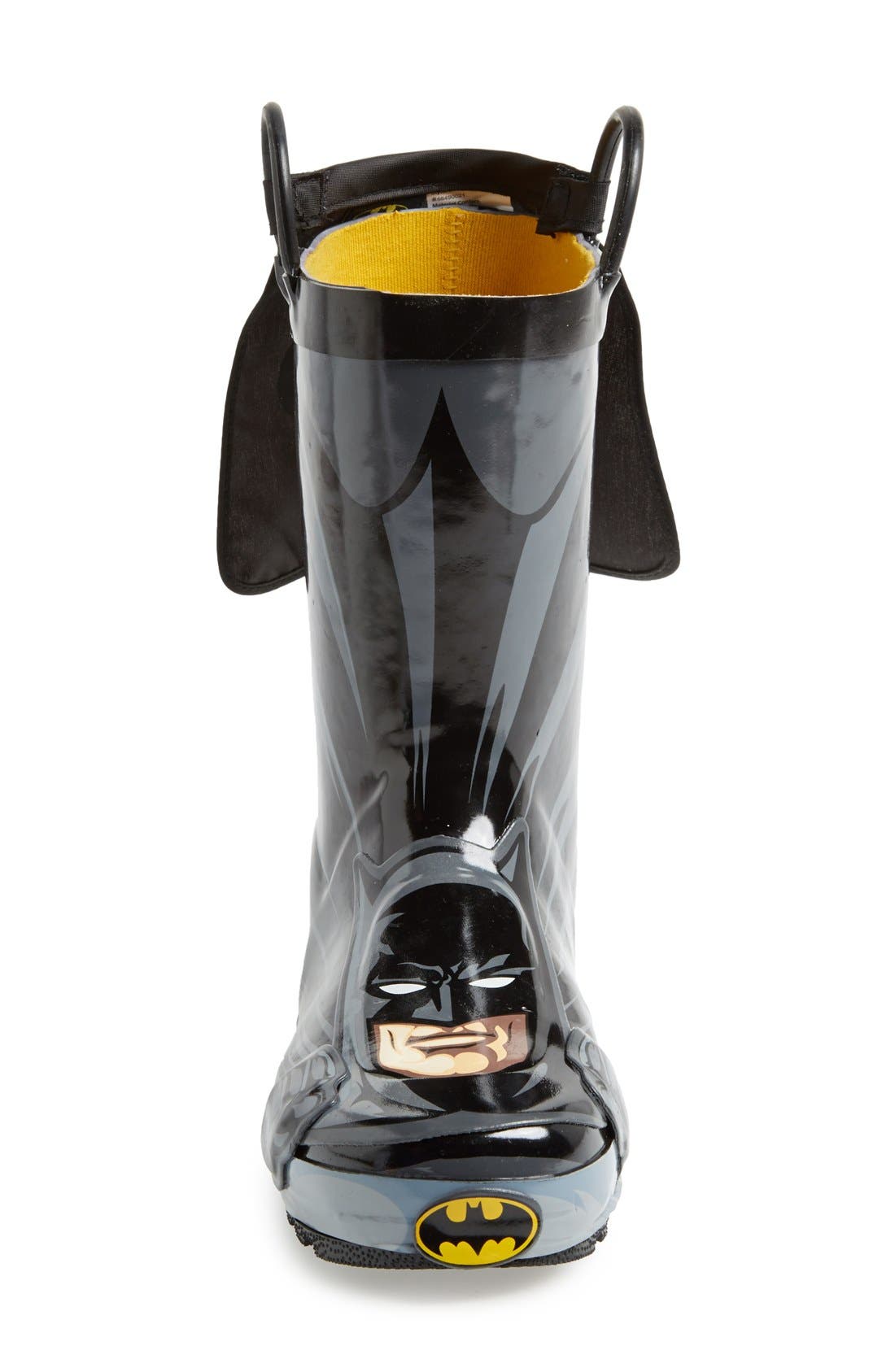 Western Chief Batman Everlasting Waterproof Rain Boot, Alternate, color, Black/ Black