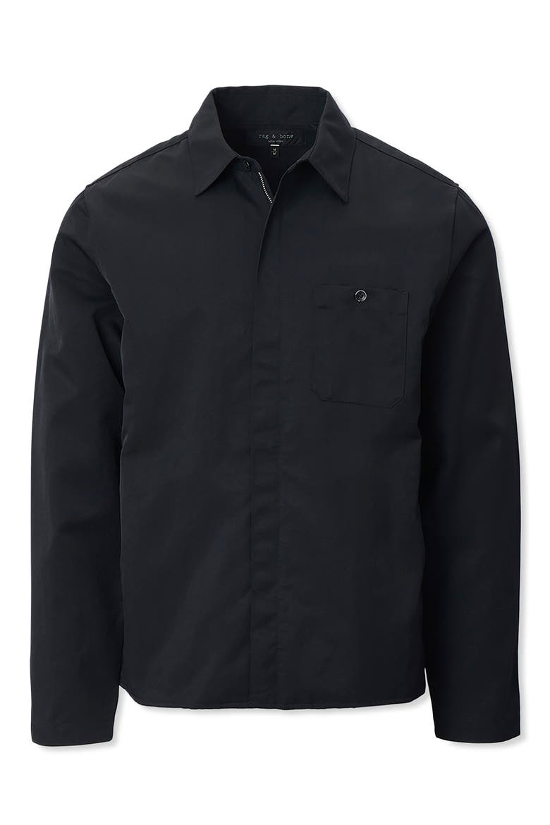 Karl Zip Shirt Jacket, Alternate, color, BLACK