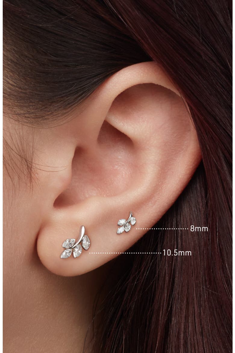 Diamond Vine Threaded Stud Earring, Alternate, color, YELLOW GOLD