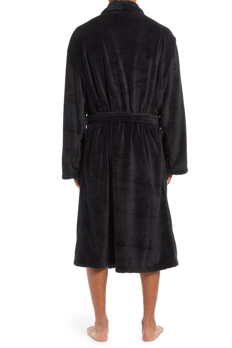 Microfiber Men's Robe, Alternate, color, POLO BLACK