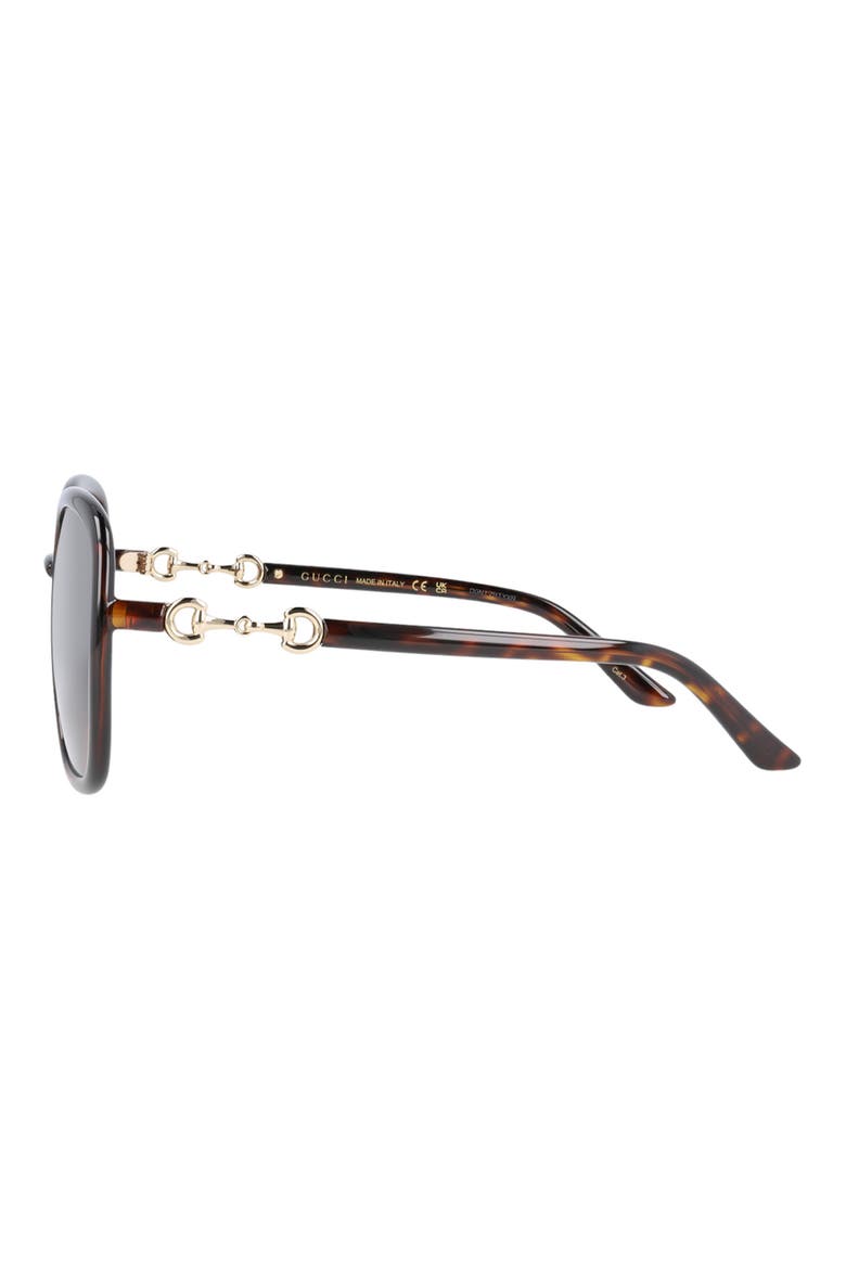57mm Square Sunglasses, Alternate, color, HAVANA HAVANA BROWN