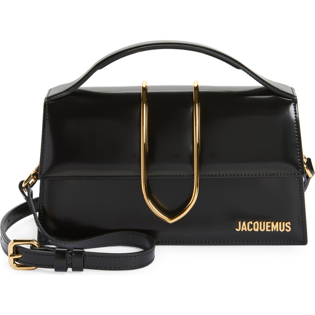 Jacquemus Le Grand Bambino Leather Shoulder Bag In Black 990