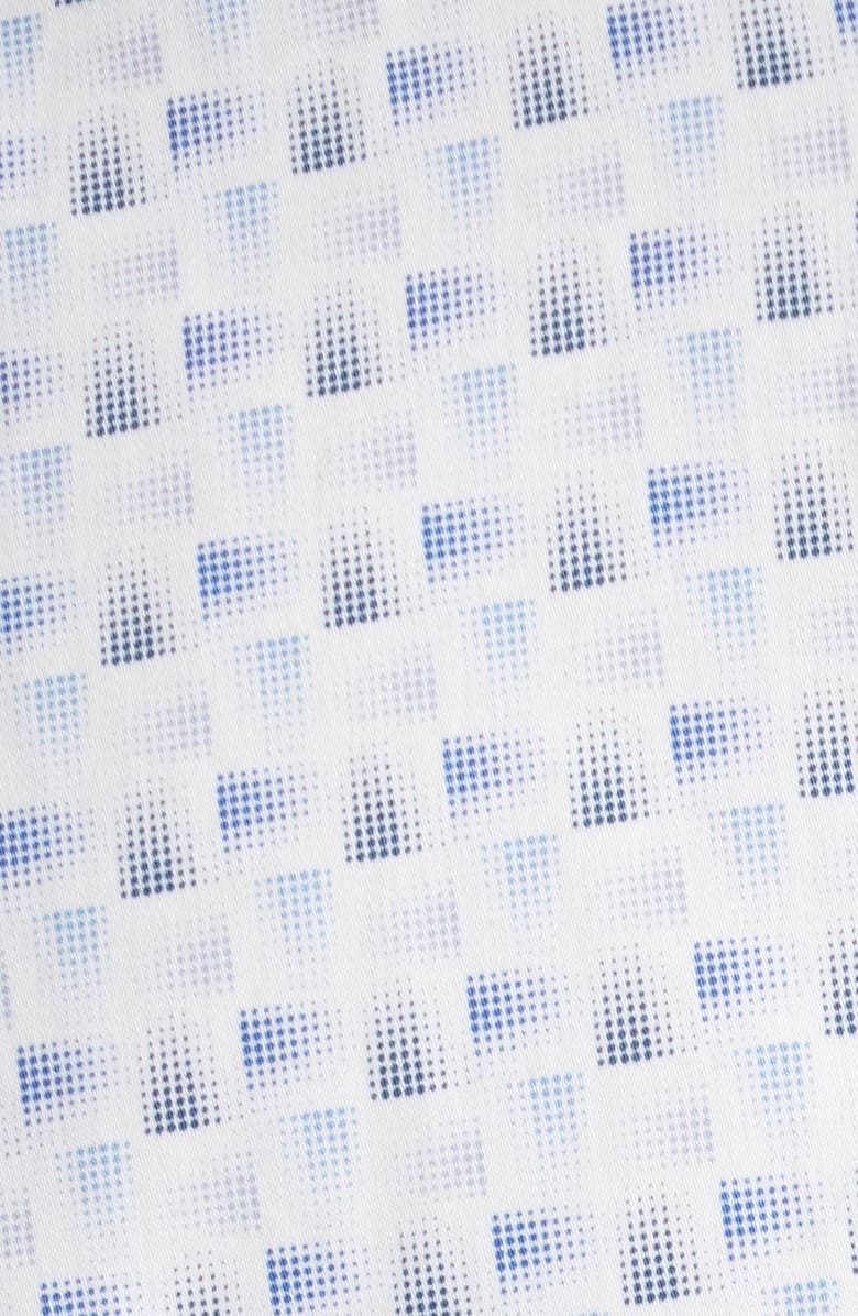 Johnston & Murphy Logan Print Button-Up Shirt, Alternate, color, White/ Gray Shadow Box