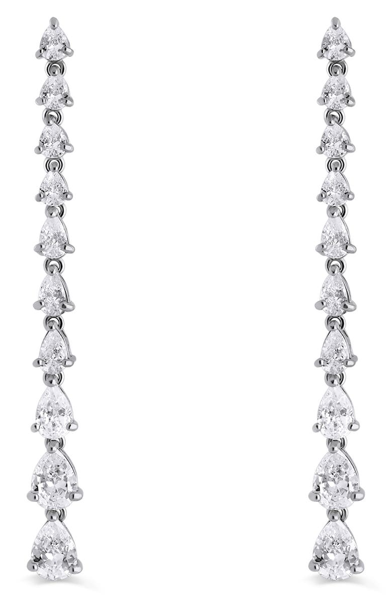 V.BELLAN Aria Cubic Zirconia Drop Earrings, Main, color, 