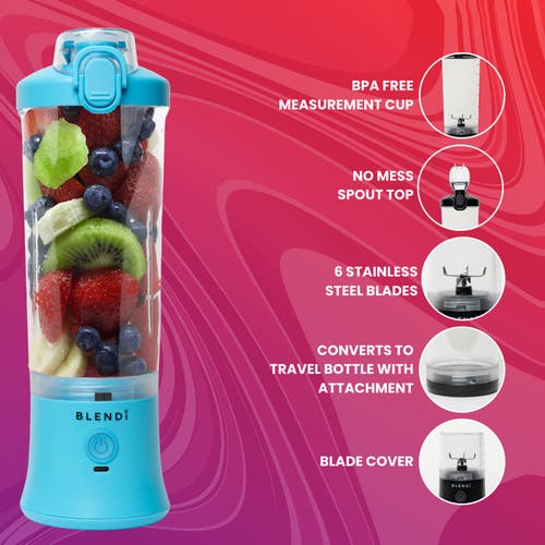 Blendi X 24 oz Bpa-free Rechargable Portable Blender In Turquoise