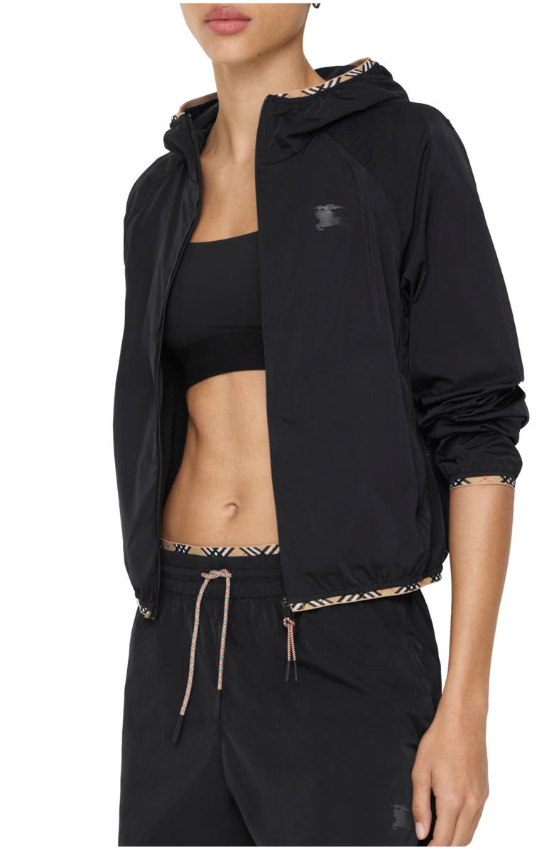 Burberry Stretch Nylon Shorts, Main, color, Black