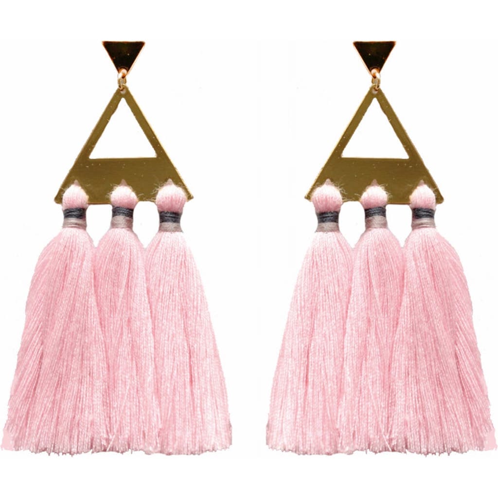 Fosterie Trío Tassel Earring In Pink